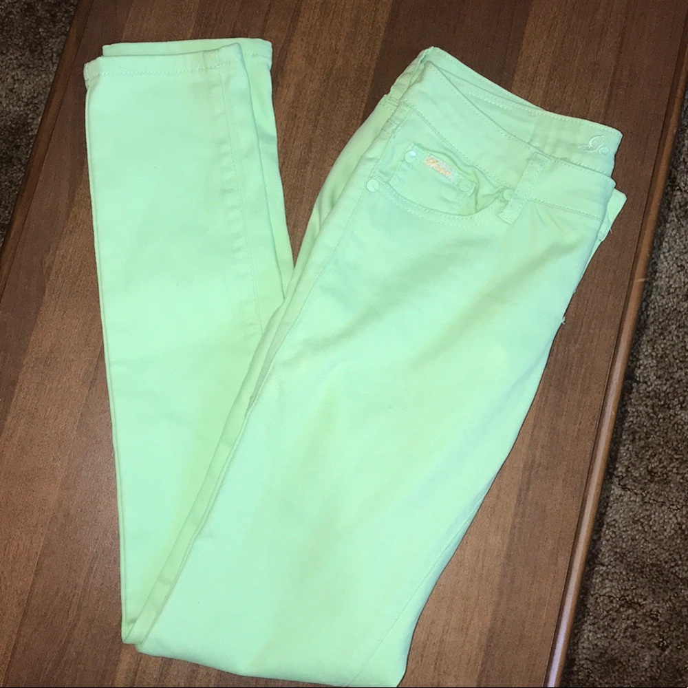 Geso Ultrasoft Lime Green Skinny Jeans Size 5